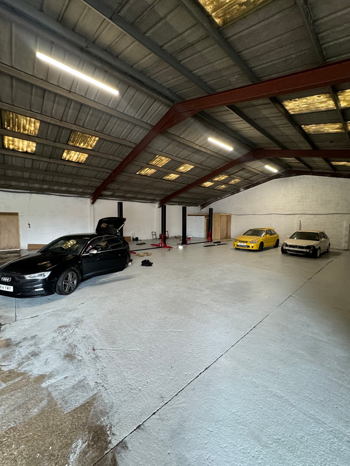 Mechanic working on a car